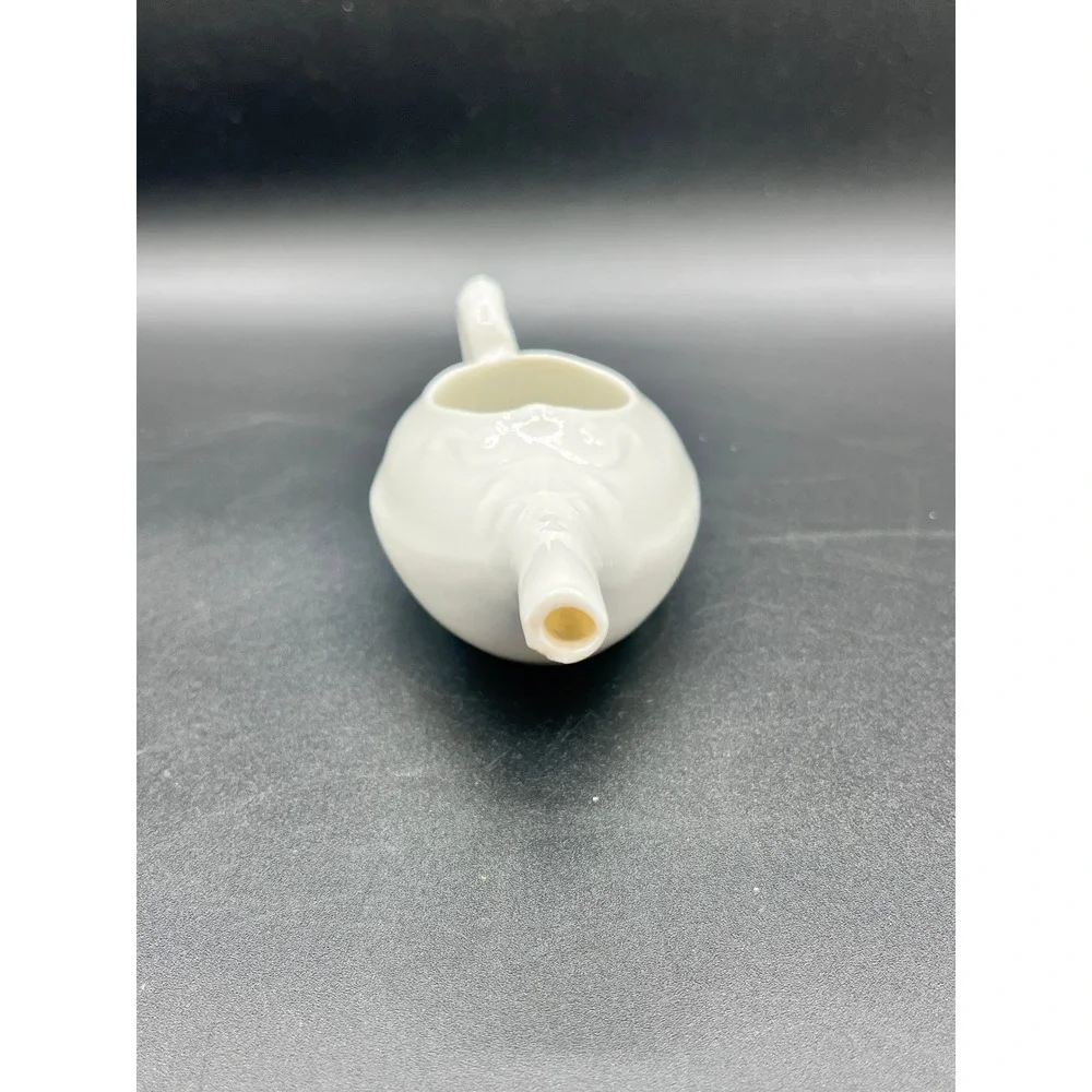 Vtg White Porcelain Ceramic Neti‎ Pot Invalid Feeder 6.5